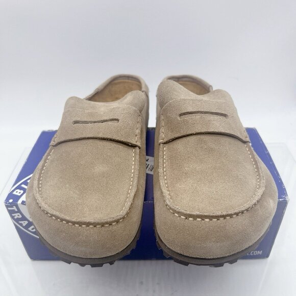 Birkenstock Naples Wrapped Clog Suede Leather Taupe Mens EU 42 US 9- 9.5 Wide - Picture 4 of 11